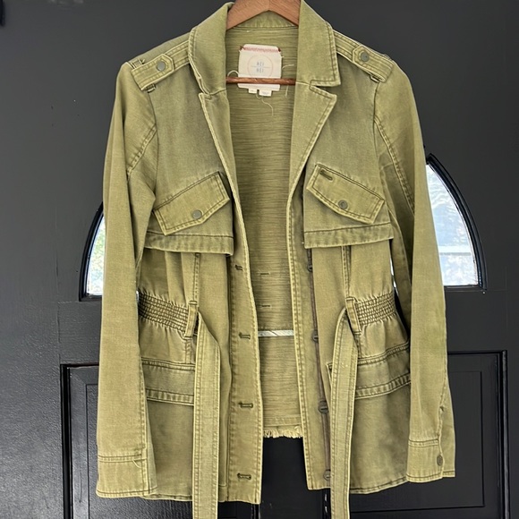Anthropologie Ruffle back Anorak Coat By Hei Hei - Picture 1 of 2